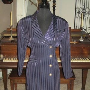 💜 VINTAGE RAMPAGE PIN STIPED DRESS  SIZE 9👗